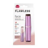 Flawless Finishing Touch Lavender razor on skin for precise facial hair removal.
