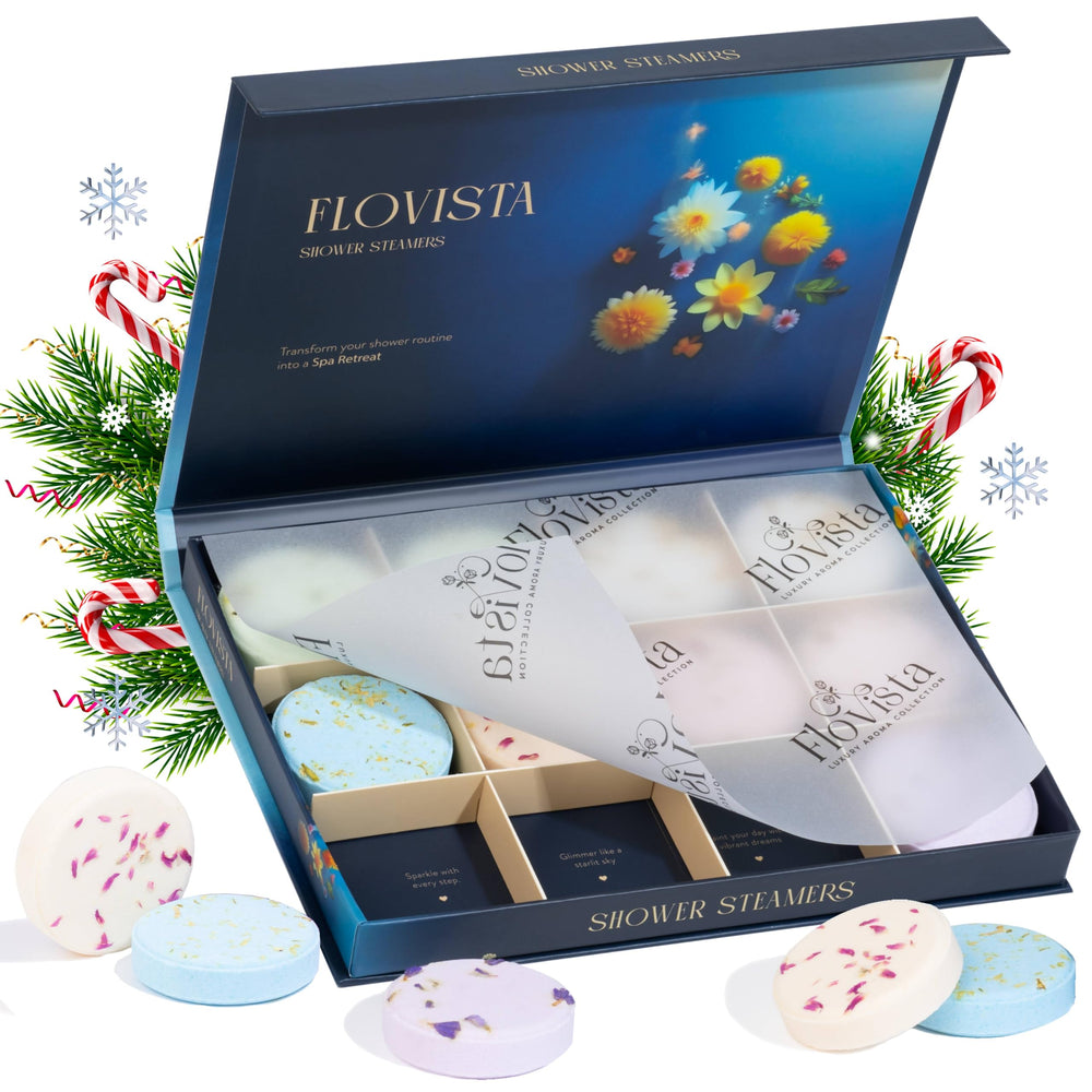 Flovista gift-packaging-ready shower steamers, ideal for gifting occasions.