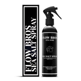 Flow Bros Sea Salt Spray bottle showcases the lightweight formula for beachy texture.