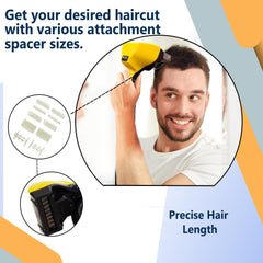 Flowbee shown with vacuum compatibility for mess-free grooming.