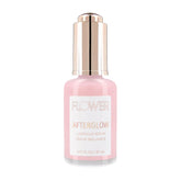 FLOWER Beauty Afterglow serum bottle showing glow and hydration on skin