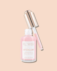 FLOWER Beauty Afterglow serum on skin delivering luminous glow