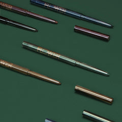 Flower Beauty Forever Wear Eyeliner Onyx in-use image shows easy daily lining and tightlining.