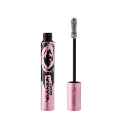 FLOWER Beauty Warrior Princess mascara demonstrates even root-to-tip coating for plush volume.