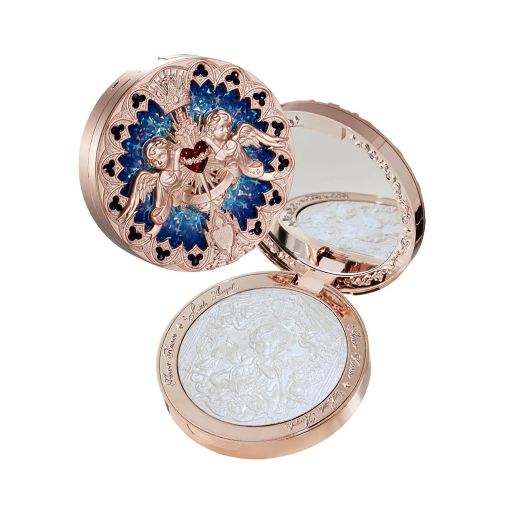 Flower Knows Little Angel embossed highlighter compact for everyday radiance