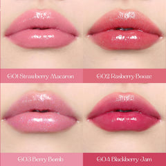 Flower Knows Rasberry Booze lip gloss bottle detail emphasizes luxurious fragrance