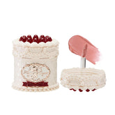 Flower Knows Strawberry Cupid Cake Lip Cream wand-application shows smooth color with weightless feel.