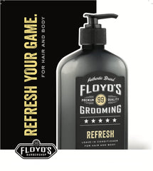 Floyd's 99 Refresh packaging image featuring travel-friendly 15 oz bottle