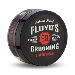 Floyd's 99 Styling Cream high-hold image showing lasting shape for all-day style.