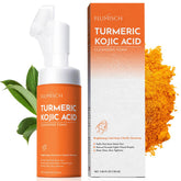 FluMisch Turmeric Kojic Face Wash bottle showing brightening cleanse for radiant skin.
