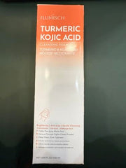 FluMisch Turmeric Kojic Face Wash foaming texture enhances gentle cleansing.