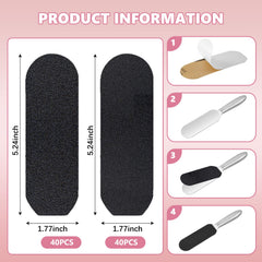 Flutesan foot file refills 180 grit close-up for tougher calluses buffing at home.