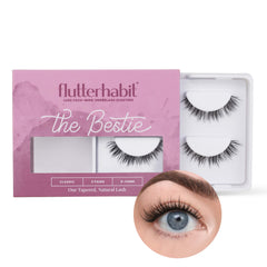 FlutterHabit Bestie Lashes pre-cluster design highlights quick, easy application.