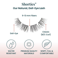 FlutterHabit The Shorties Lashes feather-light material closeup for natural feel