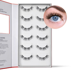Close-up of FlutterHabit Sweetheart doll-eyed lash fibers for natural blend