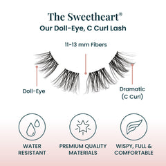 FlutterHabit The Sweetheart Lashes lightweight feather-like materials for comfortable wear
