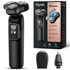 Flynth electric razor full pack with travel case for on-the-go grooming.