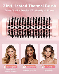 FLYZEMAA Thermal Brush anti-frizz ions deliver a sleeker finish.