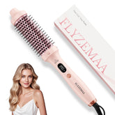 FLYZEMAA Thermal Brush barrel close-up highlights ceramic coating for smooth curls.