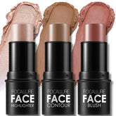 FOCALLURE 3 Pcs Contour Sticks packaging highlights portable makeup for quick sculpting