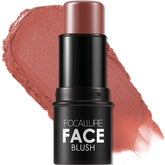 FOCALLURE Cream Blush Burning Clay swatch showing buildable cheek color.