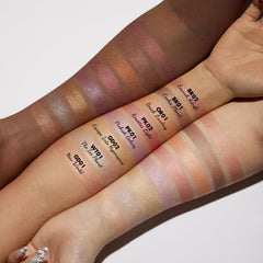 FOCALLURE Shimmer Face Highlighter on cheekbone adds soft luminosity.