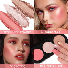 FOCALLURE matte and shimmer textures close-up for easy blend and color.