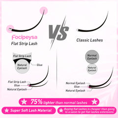 Focipeysa 3D cross-design lashes, multi-angle look for fuller definition.