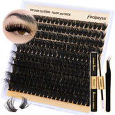 Focipeysa DIY lash kit fluffy lashes for salon-like volume at home.