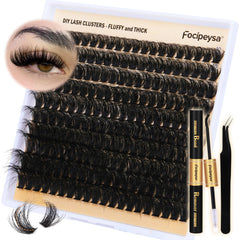 Focipeysa DIY lash kit fluffy lashes for salon-like volume at home.