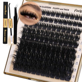Focipeysa eyelash extension kit with 180D lashes for DIY volume look