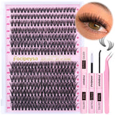 Focipeysa eyelash extension kit front view for easy at-home styling.