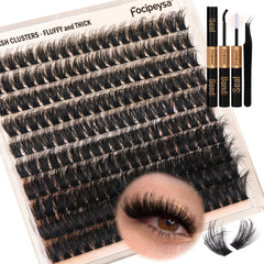 Focipeysa full volume lash kit with 200pcs lashes for DIY lash styling at home.