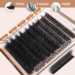 Focipeysa matte black D curl clusters offer comfortable, natural-looking lash curl.
