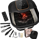 FOFOJÔY Collapsible Foot Spa Bath remote control view for effortless at-home foot relaxation