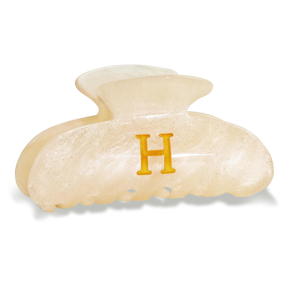 Fohufo acrylic letter hair clip with monogram H for a secure, stylish hold.