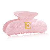 Fohufo monogram E hair clip pink close-up for stylish, secure grip.