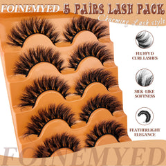 FOINEMYED 3D false eyelashes on eye highlight D-curve for seamless blend