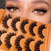FOINEMYED faux mink lashes close-up 3D 18mm for natural wispy look