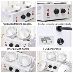 Folconroad wax warmer aluminum shell with heat-resistant handle for durable at-home use.
