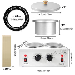 Folconroad wax warmer two pots setup enabling dual-wax melting options.