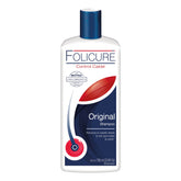 Folicure Original Shampoo bottle front demonstrates gentle scalp care for daily use.