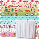 FOMIYES Christmas nail files bulk set packaging with festive designs for gift-ready manicure.