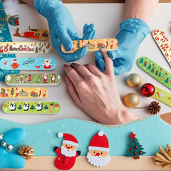 FOMIYES vibrant holiday designs nail file for festive manicures.