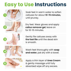 Foot Cure professional-grade callus remover gel on tough skin