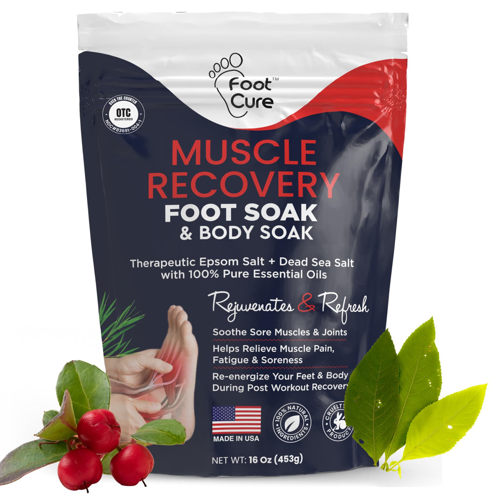 FOOT CURE foot-soak-bottle highlights at-home spa foot care and relaxation.