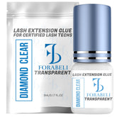 Forabeli Diamond Clear lash glue bottle for precise, colorless bonding for natural-looking lash sets