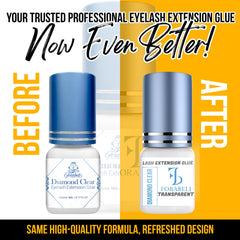 Forabeli Diamond Clear lash glue drying time 2–3 seconds enables quick, controlled lash placement