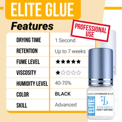 Forabeli Elite lash glue resists heat, sweat, and humidity for reliable performance.