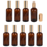 Foraineam amber glass spray bottle 9-pack front view with UV protection preserves essential oils.